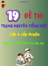 Bộ đề thi Trạng Nguyên Tiếng Việt Lớp 4 cấp Huyện năm học 2024-2025 (19 Đề + Đáp án)